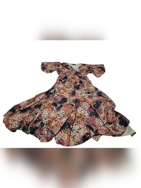 Women’s Size 18 ASOS Little Mistress Flutter Sleeve Maxi Dress In Ditsy Floral